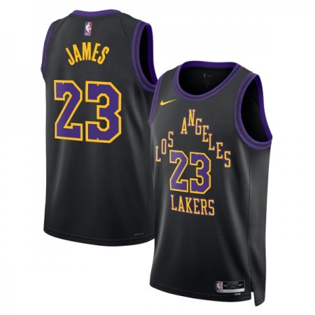 Dres Los Angeles Lakers Lebron James Nike 2025-26 City Edition Crno Swingman